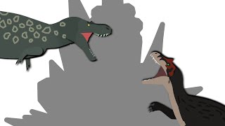 Allosaurus vs Gorgosaurus - Stick Nodes dinosaur fight animation