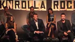 Tom Hardy And Gerard Butler Having A Laugh At A Rocknrolla Press Conference