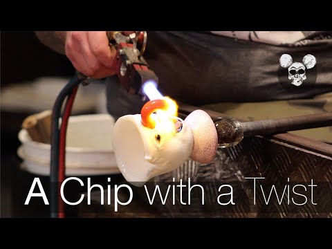 A Chip With A Twist Hot Glass Sculpting  A Chip With A Twist Hot Glass Sculpting