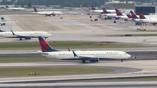 A rare and rare and unusual moment of 2 B737 deltas taxing  to each other!