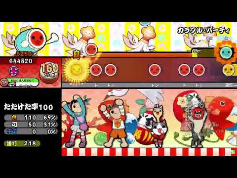 【OpenTaiko】カラフルパーティー フルコンボ (配信切り抜き)