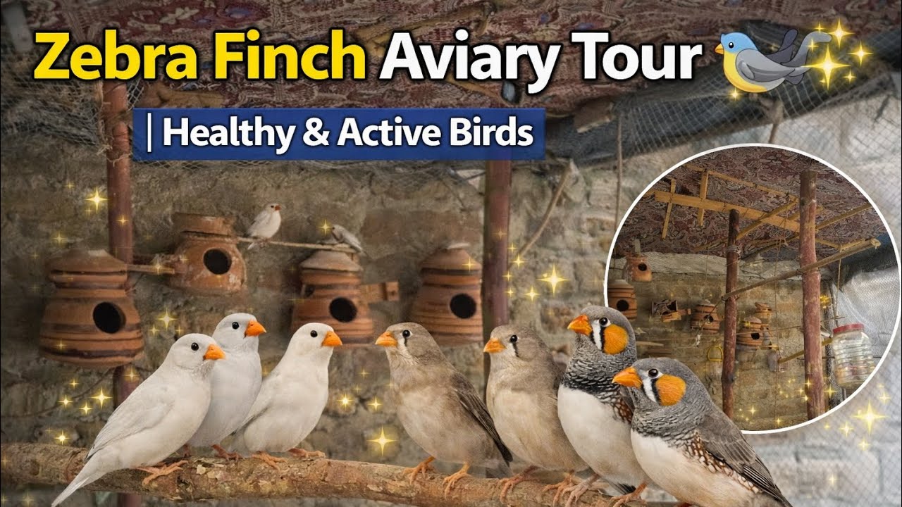 Zebra Finch Aviary Tour 🐦 | Healthy & Active Birds | SM Finch Aviary