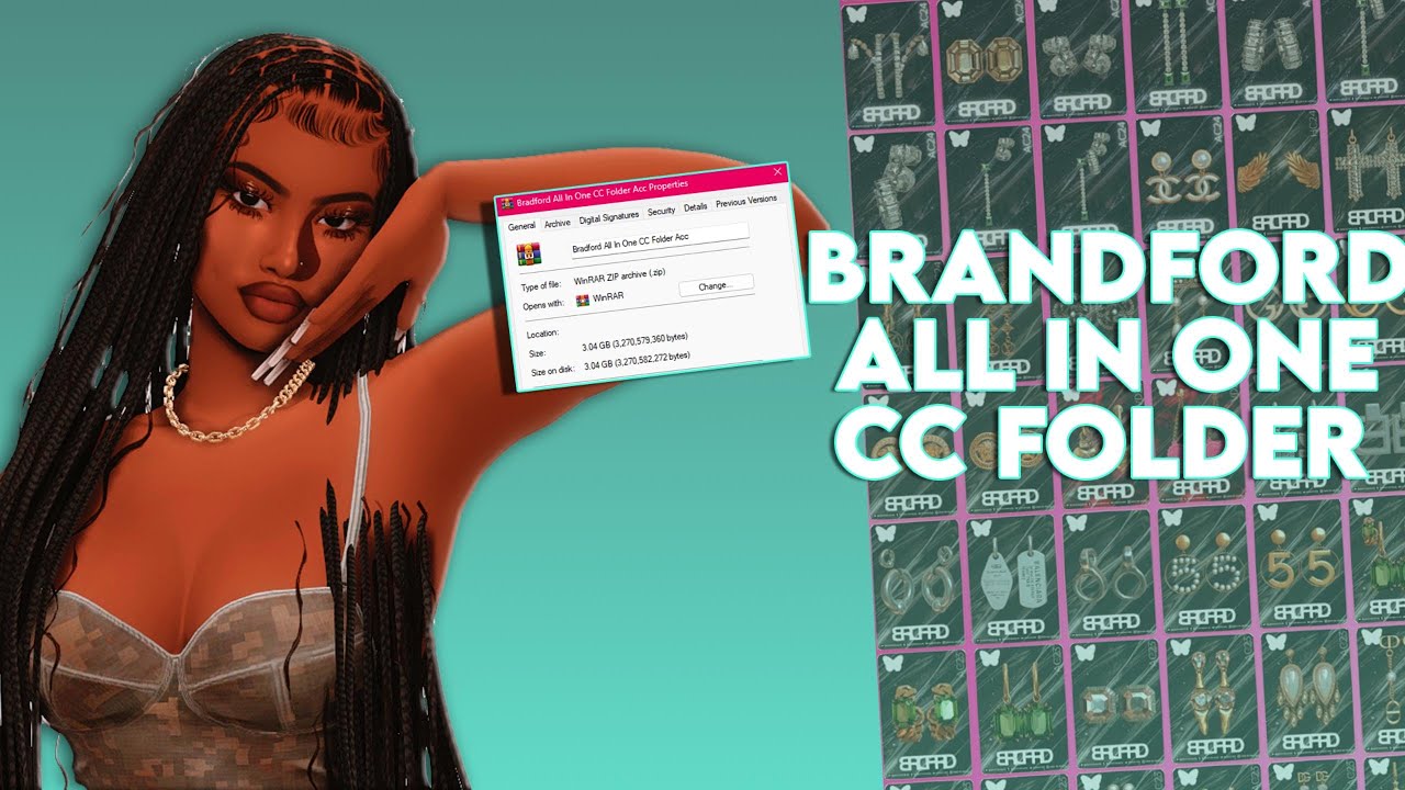 Sims 4| Brandford  Accessories All In One CC Folder Accessories 3.04 GB!
