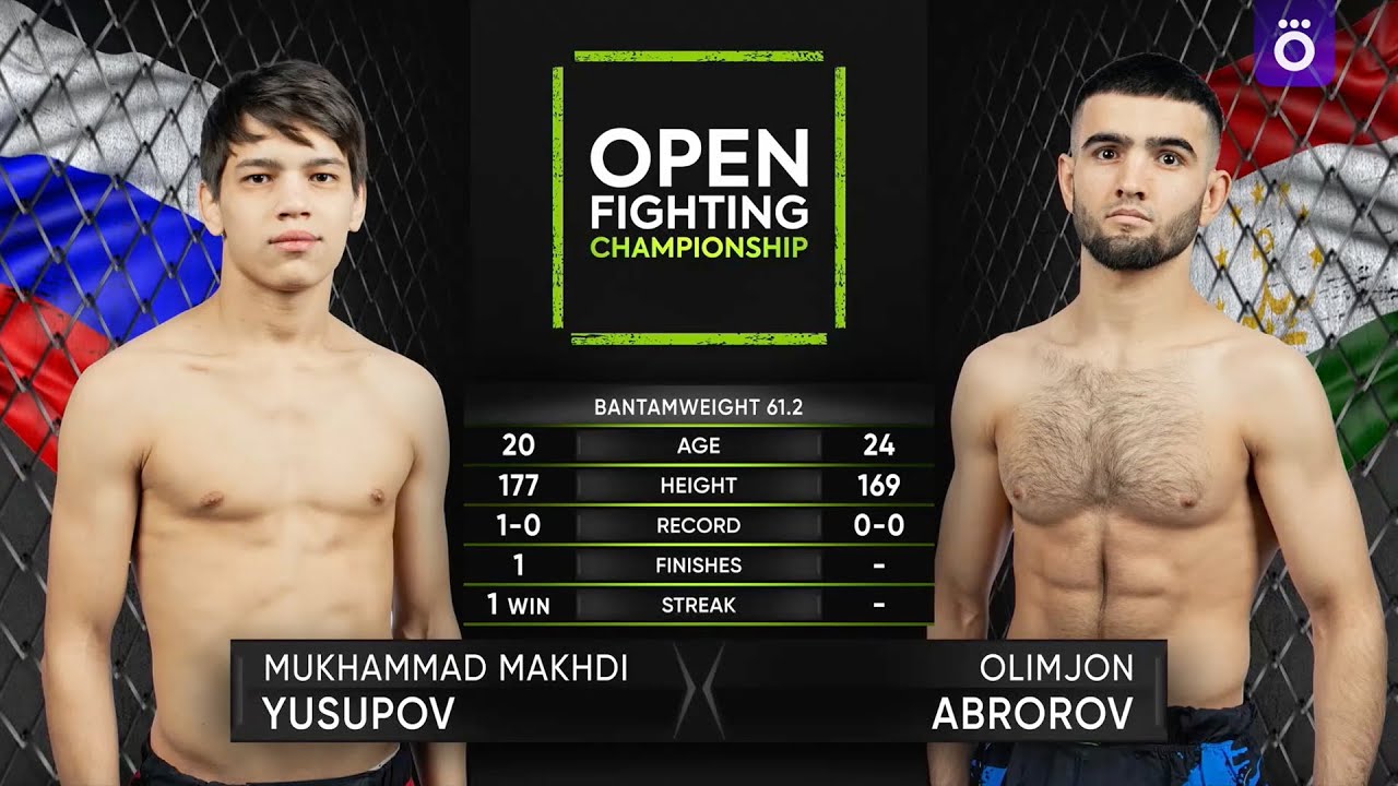 БИТВА: ТАДЖИКИСТАН VS РОССИЯ | РЕВАНШ | Махди Юсупов vs Олимжон Аброров | OPEN FC 61