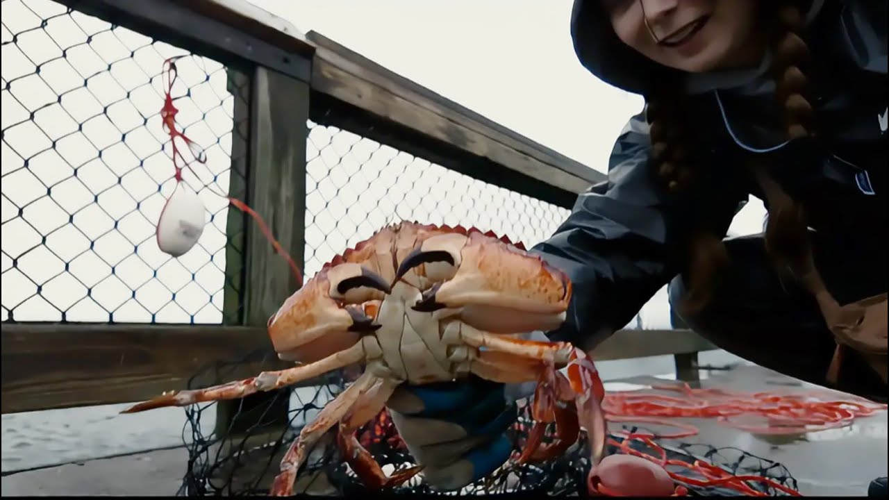Rainy winter crabbing