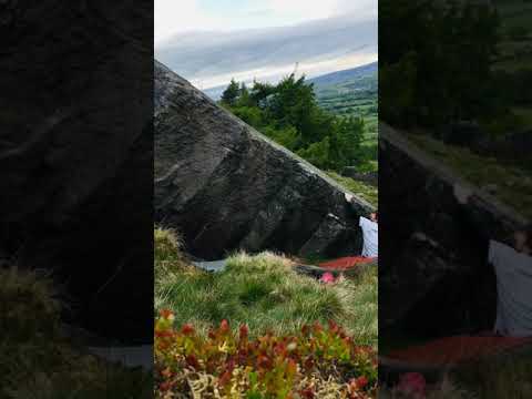 Too Fast 6b - a new traverse near Swastika Stones, Ilkley Moor