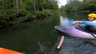 Kayaking the Chatooga River, Section 3 at low water (1.5')