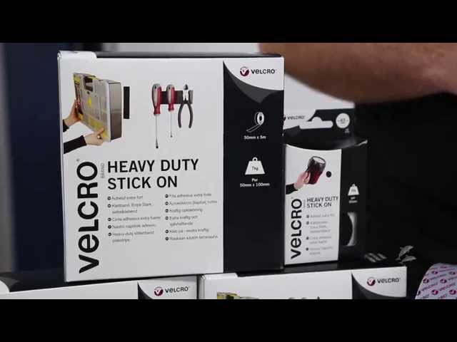 HEAVY DUTY marca VELCRO® Cinta Adhesiva Extra Fuerte (Caja de 25 mt. de  cierre x 50 mm. blanco)