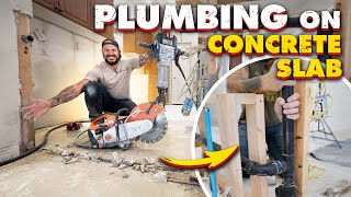 Kitchen Makeover + PLUMBING ON CONCRETE (Ep.2)
