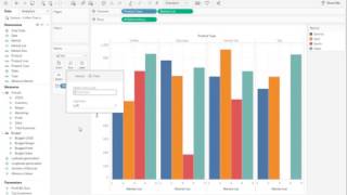 how to create a grouped bar chart using a dimension in tableau