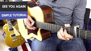 Video thumbnail of "SEE YOU AGAIN Guitar tutorial - Wiz Khalifa ft. Charlie Puth - Acoustic Guitar Lesson"