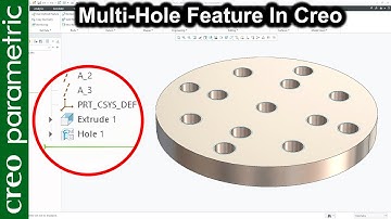 Multiple holes at once in one Hole feature | Multi hole feature in Creo Parametric