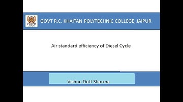 Air standard efficiency of diesel cycle II By Vishnu Dutt Sharam II ME 208 II GPC JAIPUR