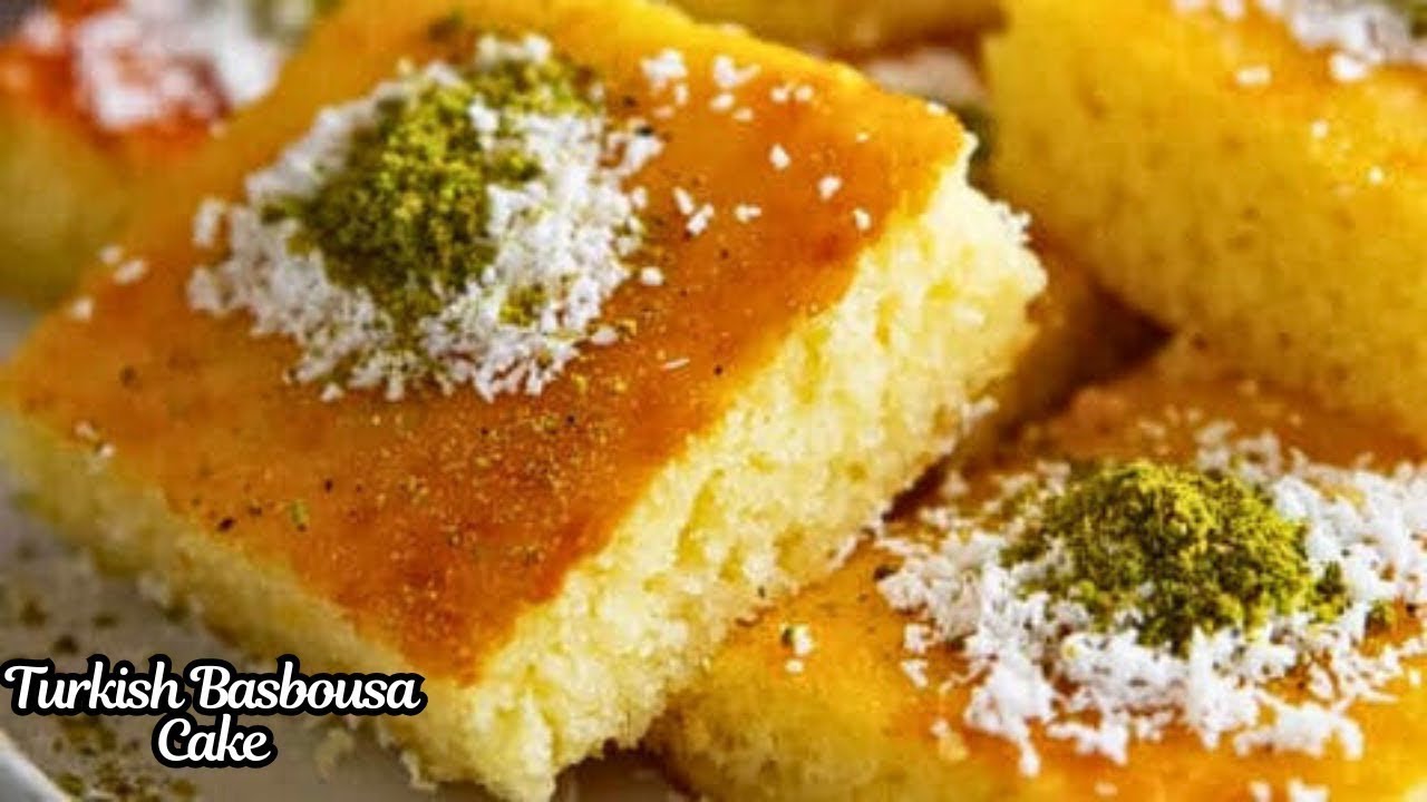 BASBOUSA 🔥Famous Middle Eastern Cake Recipe ,  Perfect Dessert For Family & Friends 