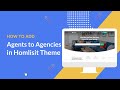How to add Agents in Homlisti Theme | Classified Ads Website |  | Classified Listing