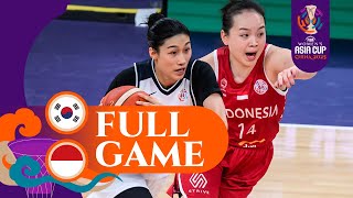 Korea v Indonesia | Full Basketball Game | FIBA Women's Asia Cup 2025-Division A