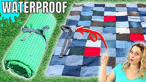 BEST WATERPROOF PICNIC BLANKET (Beginner Sewing Tutorial) Jean DIY