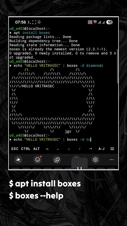 Boxes In Termux 🔥🔥🔥 #termux #shorts #trending