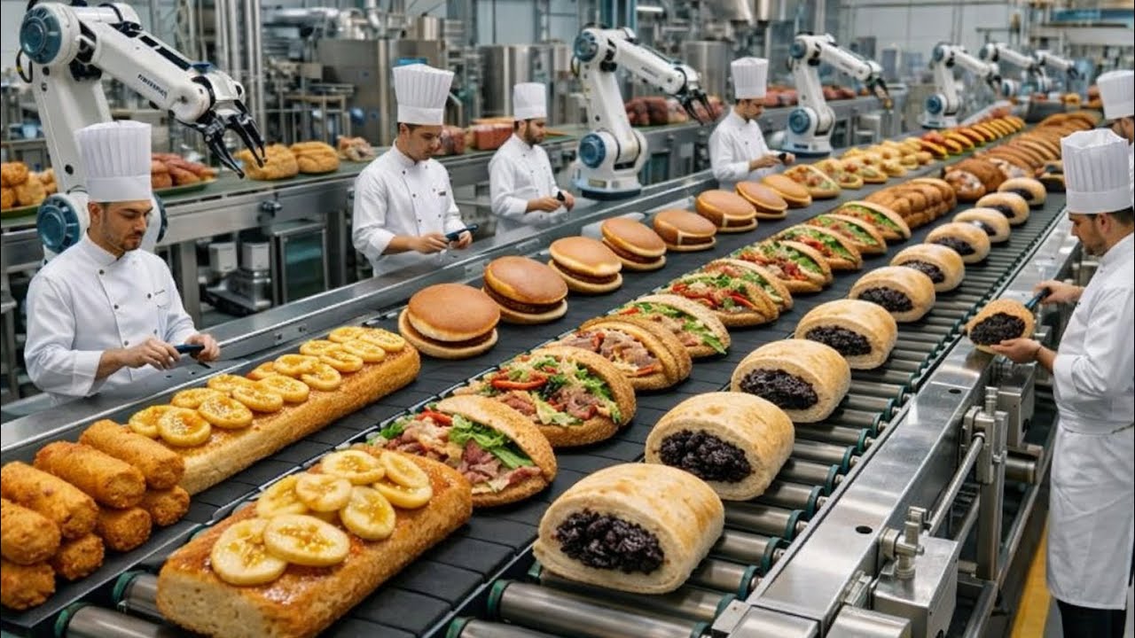 How Traditional Breakfast Breads Are Made in a Manual Factory