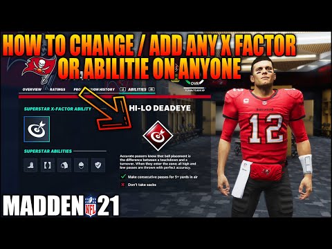 Madden 21 How To Change Or Add ANY X FACTOR OR ABILITIE To ANY PLAYER [100% Works]