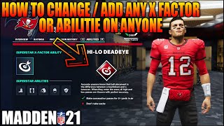 Madden 21 How To Change Or Add ANY X FACTOR OR ABILITIE To ANY PLAYER [100% Works]