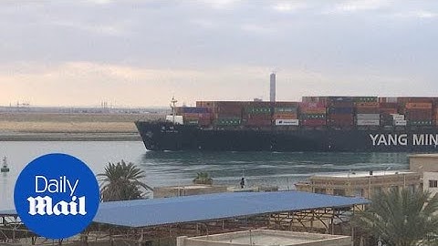 Suez Canal: Ships finally pass through after Ever Given dislodged