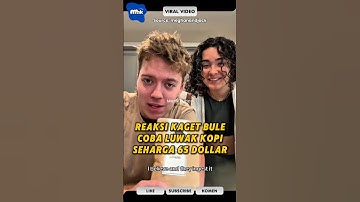 REAKSI BULE KAGET KETIKA COBA MINUM KOPI LUWAK PERTAMA KALI‼️#reaksibule