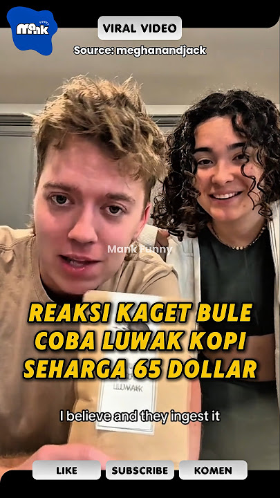REAKSI BULE KAGET KETIKA COBA MINUM KOPI LUWAK PERTAMA KALI‼️#reaksibule