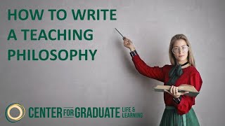 How to Write a Teaching Philosophy