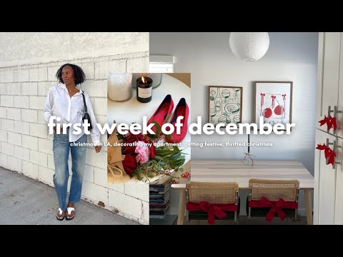my first LA christmas 🎄❣️ (let's decorate & get festive)