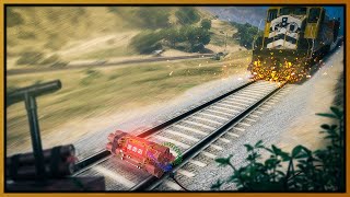 using TikTok to stop the train in GTA 5..