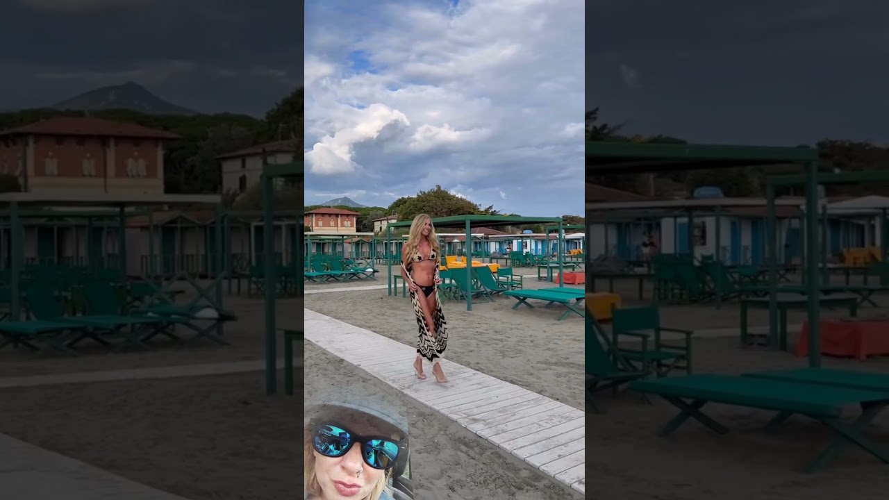 FEDERICA PANICUCCI sfila in spiaggia a Forte dei marmi wow 😲