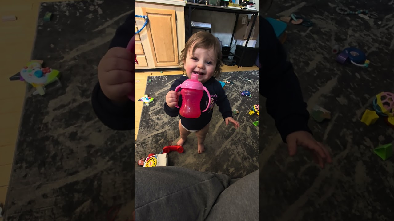 Lily Says Cheers #shorts #cheers #MakeAToast #baby #adorable #learning