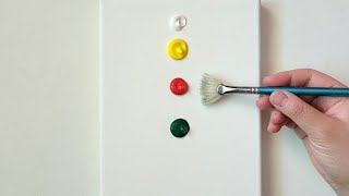 How to paint with 4 colors / Acrylic Painting for beginners