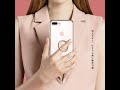 【Humixx】スマホリングホルダー 薄型 落下防止 360度回転 貼り替え可能 マグネット式車載ホルダー対応可能 (ホールドリング ローズゴールド）