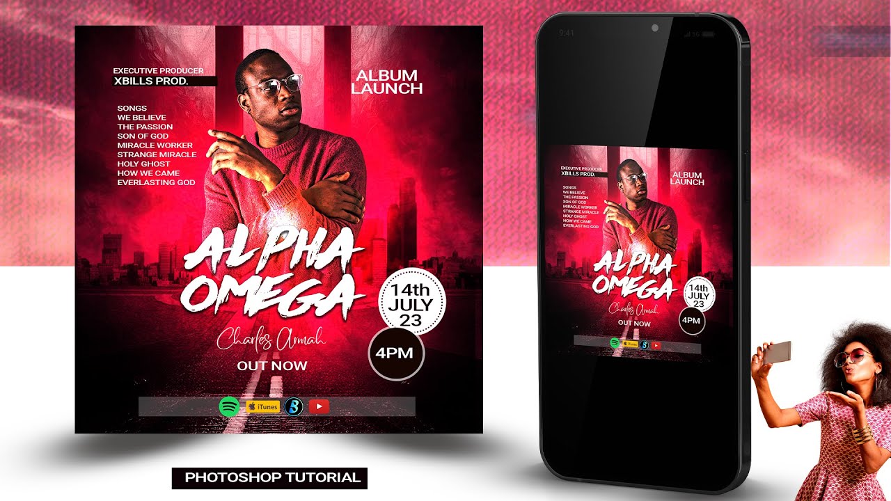 MODERN MUSIC ALBUM DESIGN/PHOTOSHOP TUTORIAL/JN GRAFIX