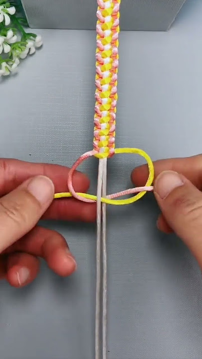 #tutorialgelang tutorial bikin gelang tali 3 warna #handmade #diy