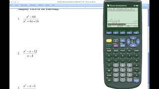 Simplify Rational Expressions With The TI-89