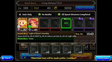 The Alchemist Code - Using Hisham? [EX] DUET RUN All Missions