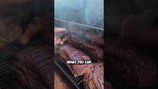 smoked ham, bacon, chicken legs on custom built smoker in Luang Prabang