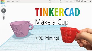 6) Make a cup 2016v with Tinkercad + 3D printing  | 3D modeling How to make and design screenshot 5