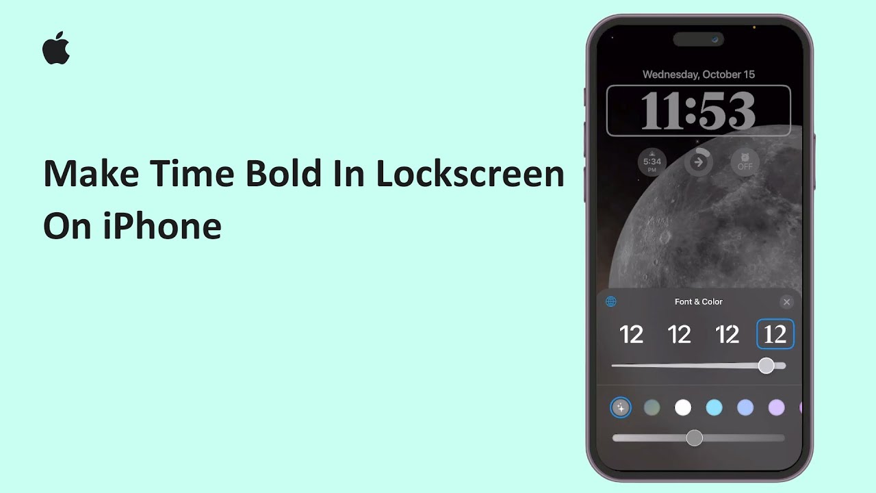 How To Make Time Bold In Lockscreen On iPhone | Change iOS Lock Screen ...