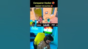 LolzZz Hacker Like 1v5 Clutch 🥵 Conqueror Hacker....🤯☠️....|| LolzZz Gaming || #lolzzzgaming #shorts