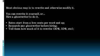 Make Real Cash from PLR Articles - Part 1
