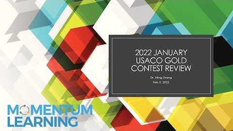 2022 January USACO Gold Contest Review by Momentum Learning