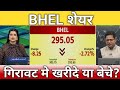 Bhel share गिरावट मे खरीदे या बेचे?, bhel share latest news, bhel share anelysis, bhel share target 