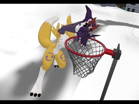Dunking Impmon On Ice Skates