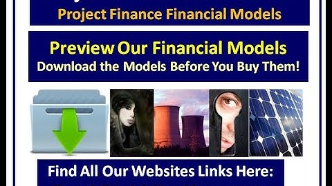 Video Preview Project Finance Financial Models Excel Spreadsheets