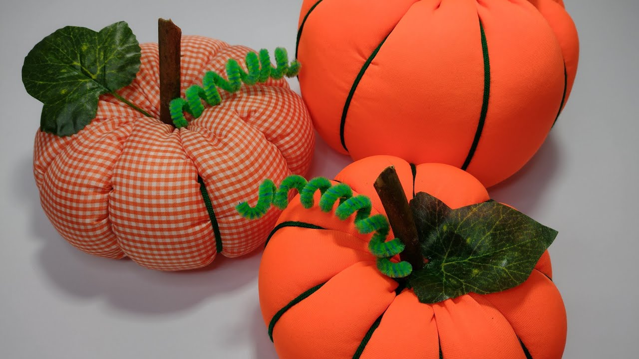 🎨 Aprende a realizar unas hermosas calabazas en tela para halloween🎃