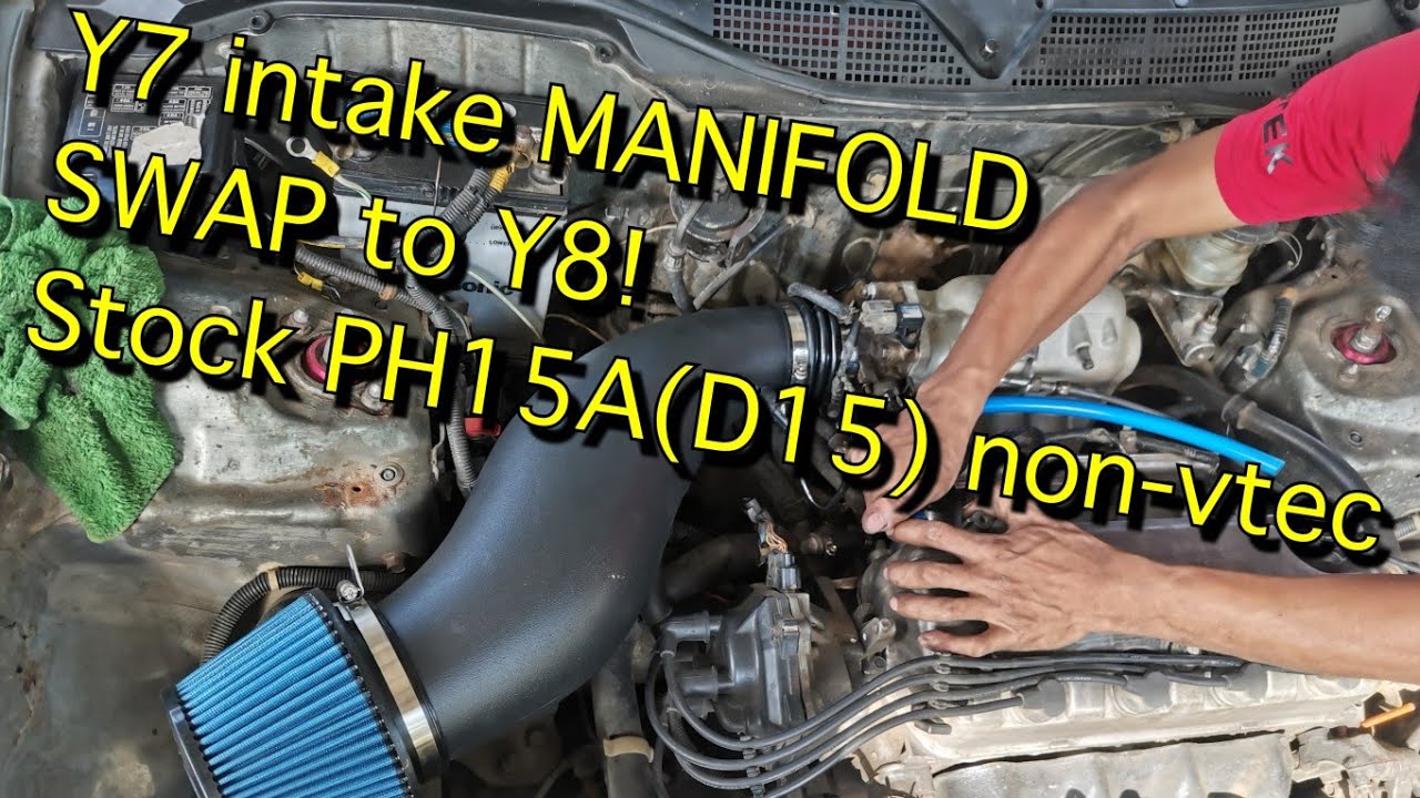CIVIC EK Lxi Y7 to Y8 manifold swap! easy power daw? YouTube